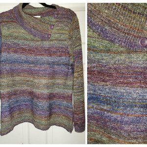 Large Multi-Color medium weight sweater